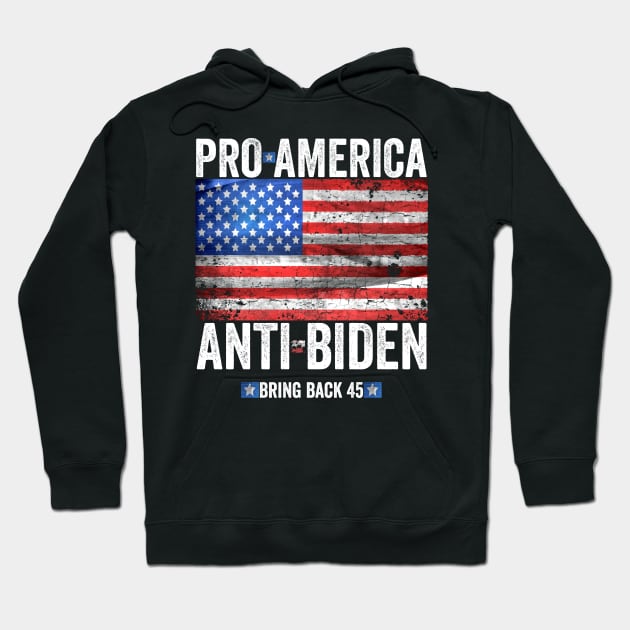 PRO AMERICA ANTI BIDEN FLAG USA IMPEACH JOE BIDEN ANTI BIDEN Hoodie by Horisondesignz